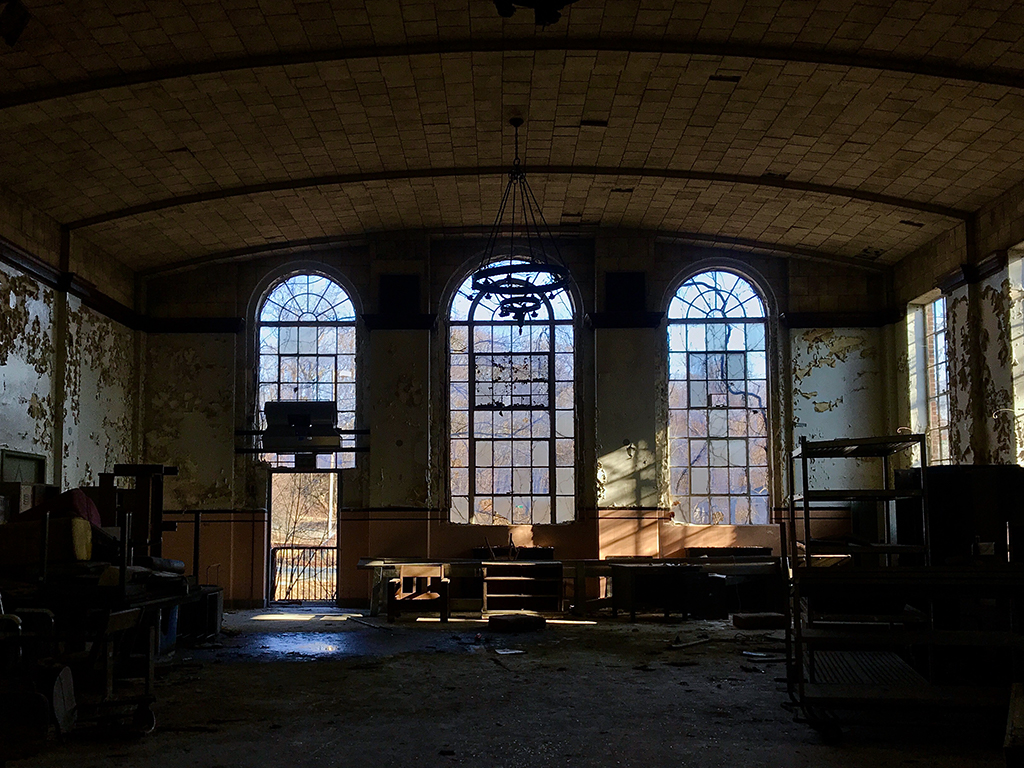Inside one of the buildings of the Fernald School.